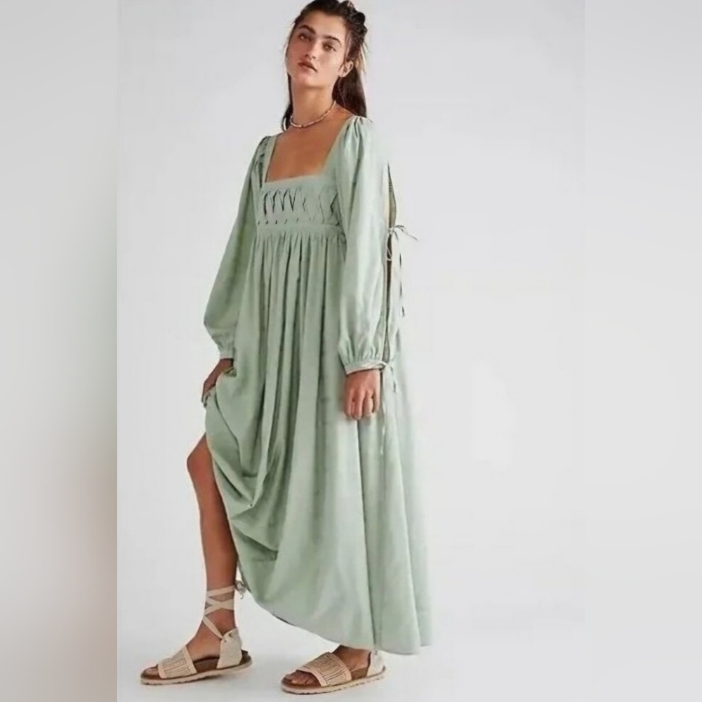 Free People Dreamweaver Maxi Dress in Green size XS